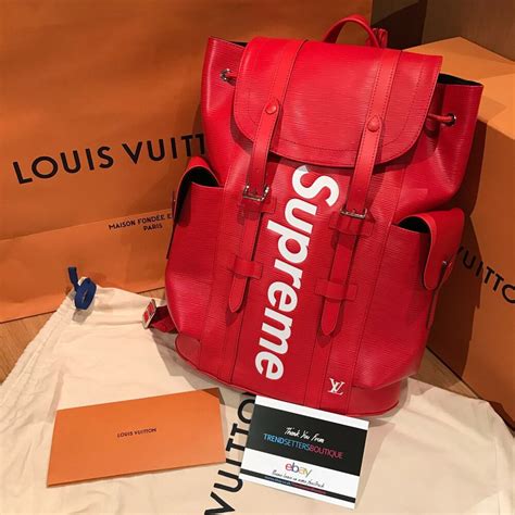 lv supreme red bag price|louis vuitton supreme shoes.